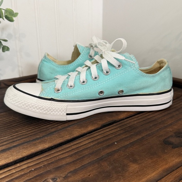 Tiffany Blue Converse Chuck Taylor All Star Aqua Low-Top Sneakers - Picture 5 of 8